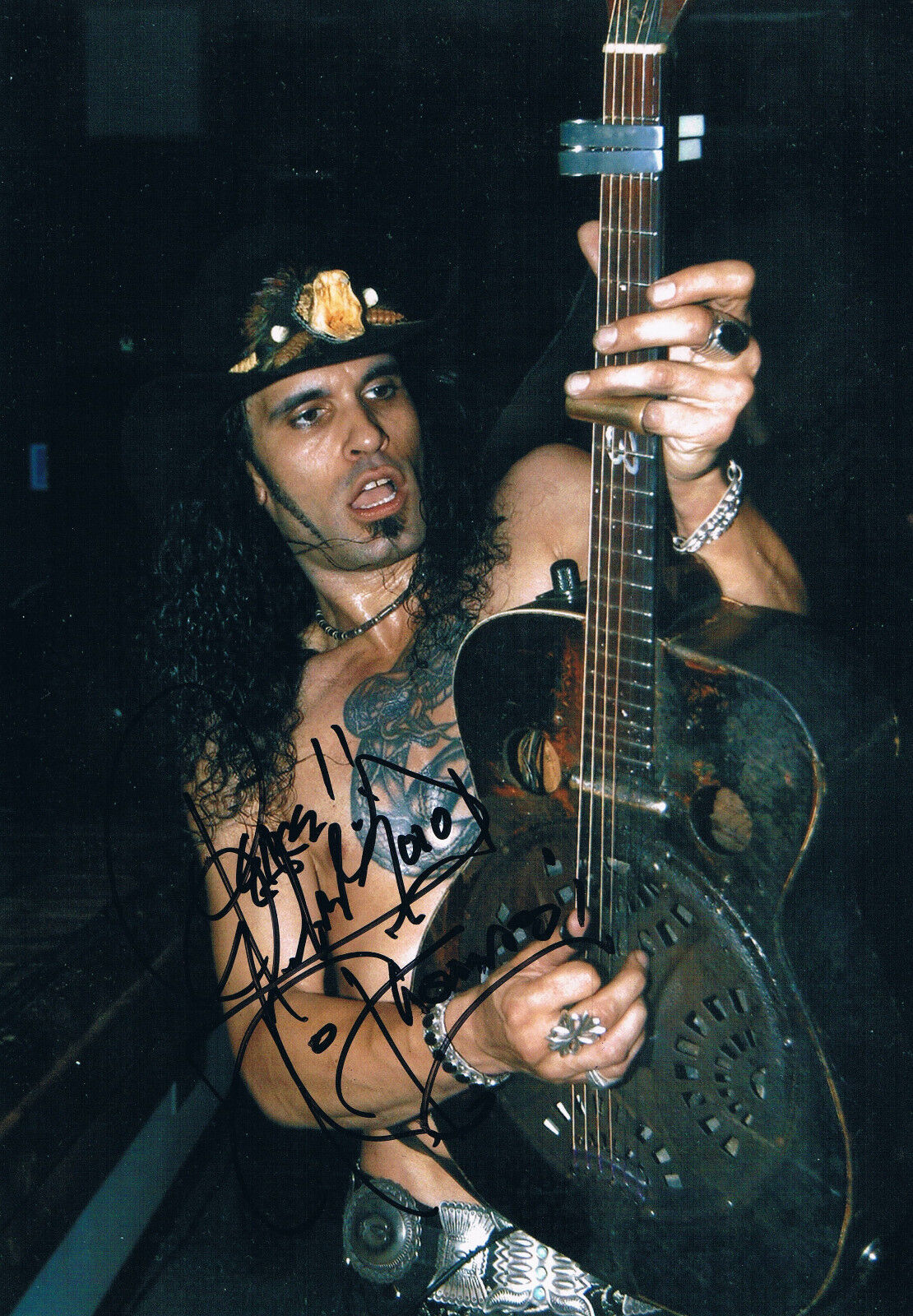 Eric Sardinas 1970- genuine autograph IN PERSON signed 8x12