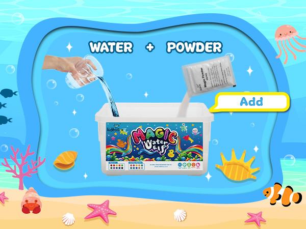 Product Introduction of Kiditos  Magic Water Elf Toy Kit with Magic Gels, Molds - Imaginative Play, Christmas Gifts, Birthday Gifts, Party Favors, and Family-Friendly DIY STEM Projects 3