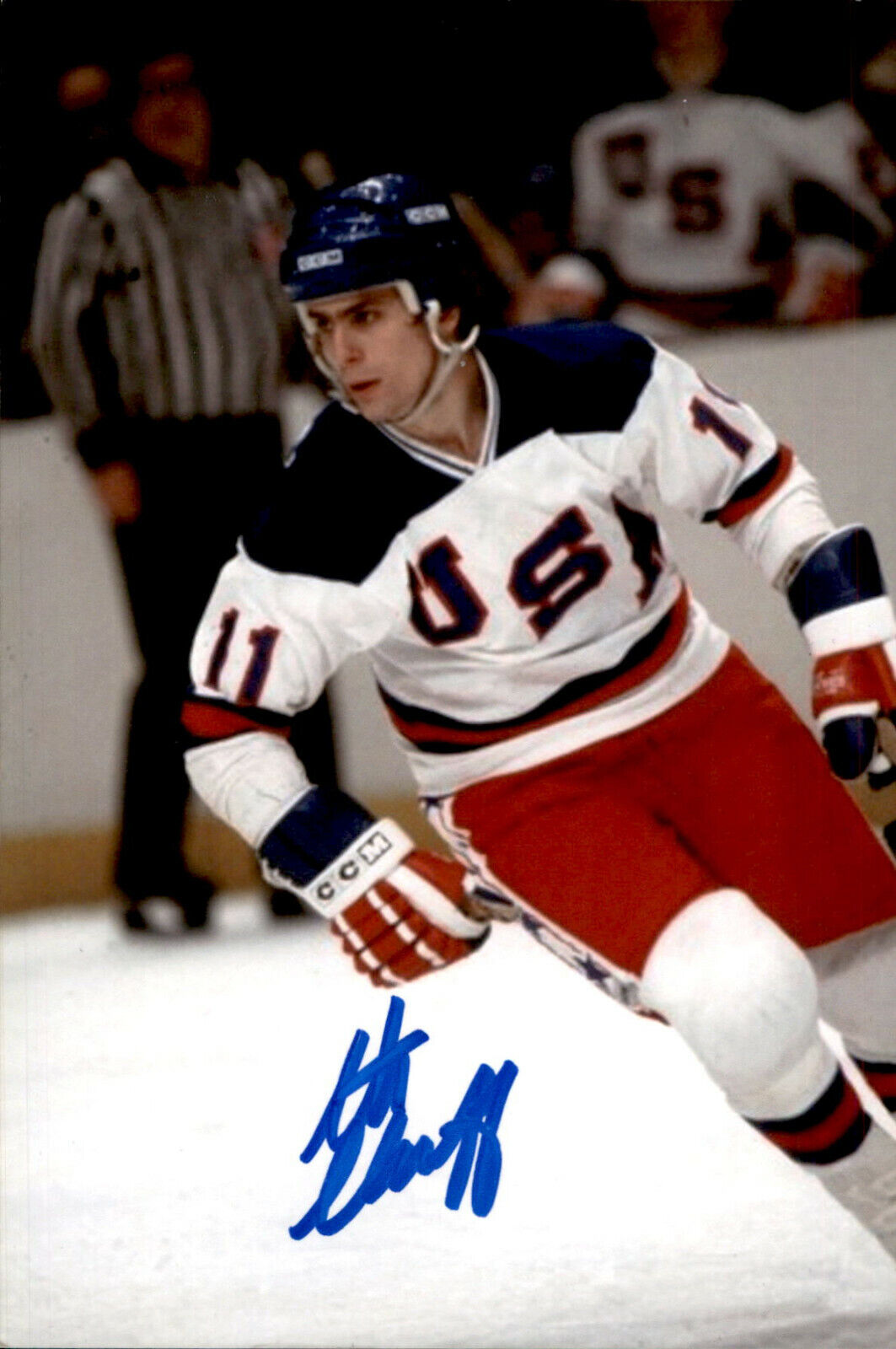 Steve Christoff SIGNED 4x6 Photo Poster painting 1980 TEAM USA MIRACLE ON ICE