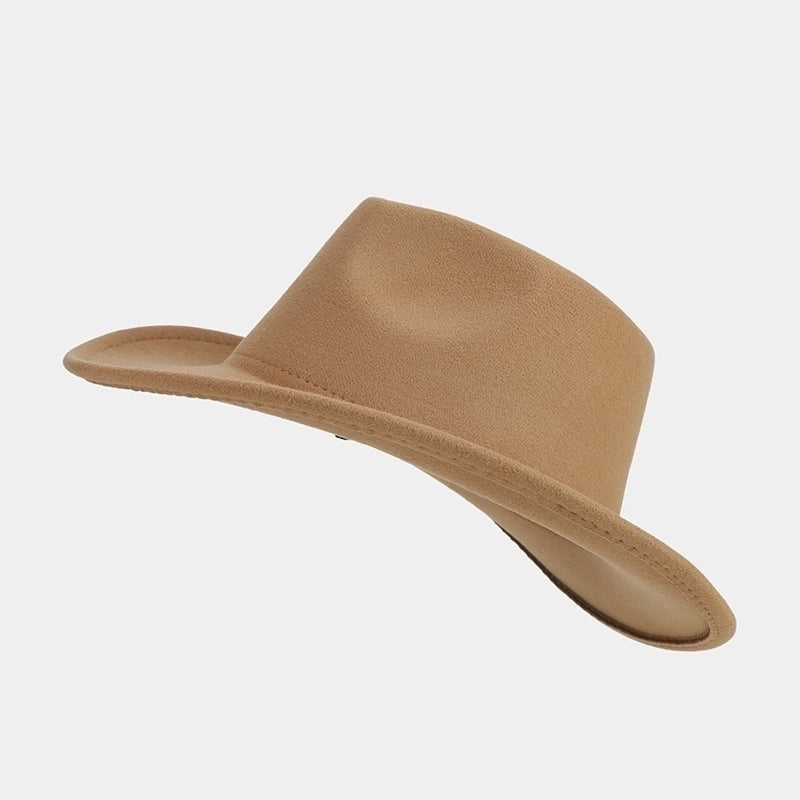Unisex Retro Classic Style Solid Color Big Eaves Fedora Hat