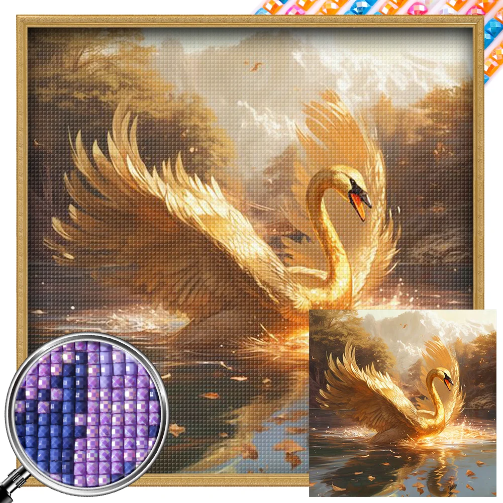 AB Diamond Painting - Full Square Drill - Swan(Canvas