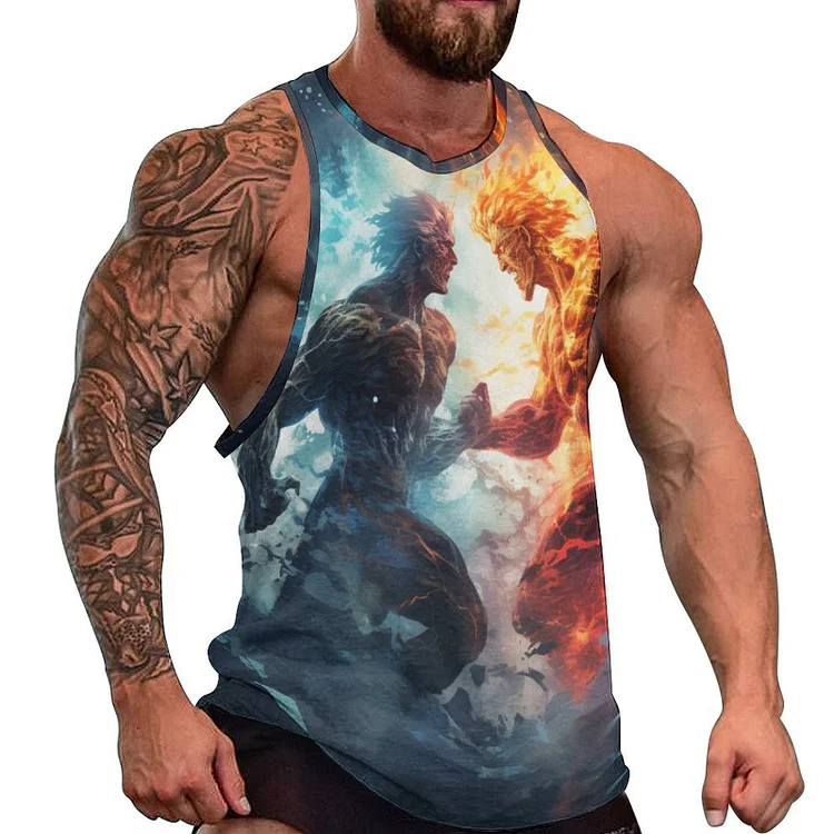 Full Print Vest FIRE AND WATER BEASTS  customized, personalized, gift