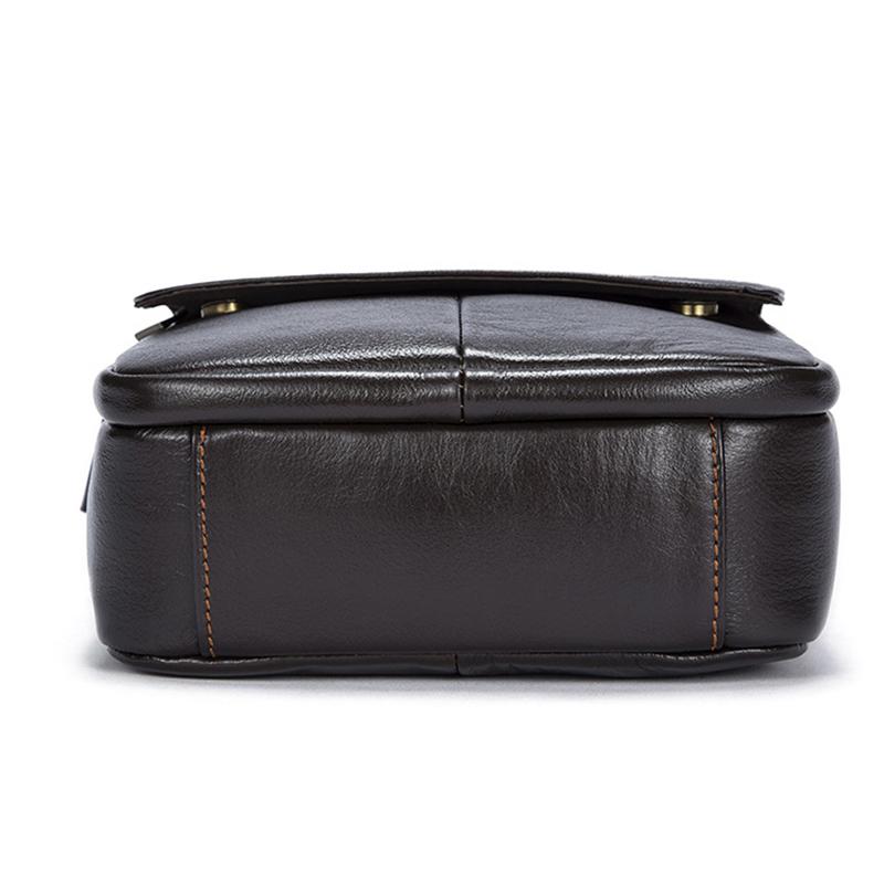 Casual Soft Leather Flip Zipper Shoulder Bag Crossbody Packs