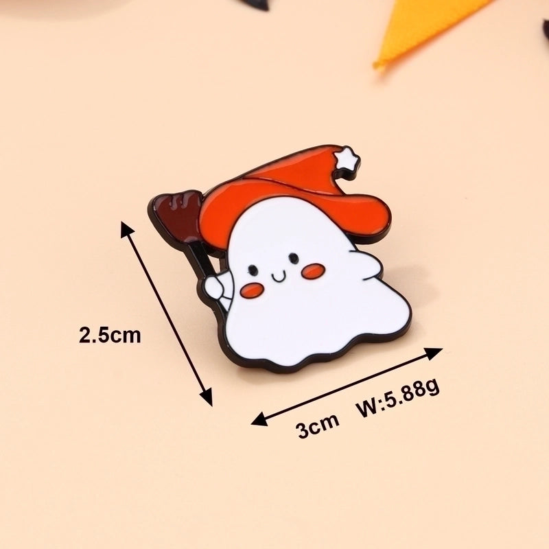 Cute Funny Pumpkin Ghost Alloy Plating Unisex Brooches