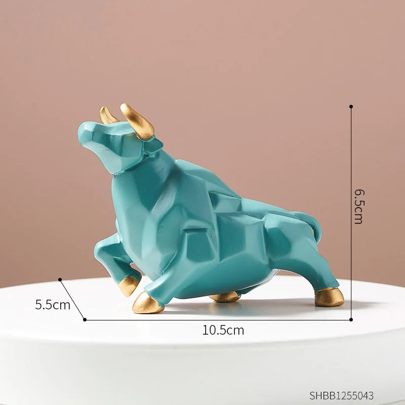 Modern Bullfighting Resin Decoration Bionic Design Animal Model Desktop Small Sculpture Interior Decoration Decoration Gift