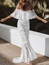 Lace Off-The-Shoulder Wedding Maxi Dress
