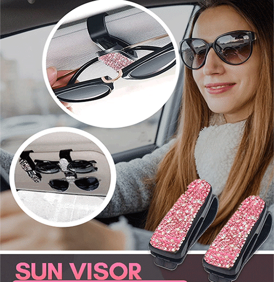 (🔥Summer Hot Sale- 49% OFF) Car Visor Sunglasses Diamond Holder