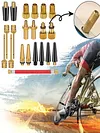 21Pcs Bicycle Valve Adapter Set Aluminum Alloy Nozzle Inflation Kit for Air Pump