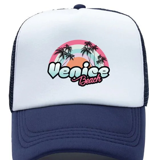 DIY OEM Custom LOGO 100% Polyester Men Women Baseball Cap Mesh Snapback Print Logo Trucker Hat