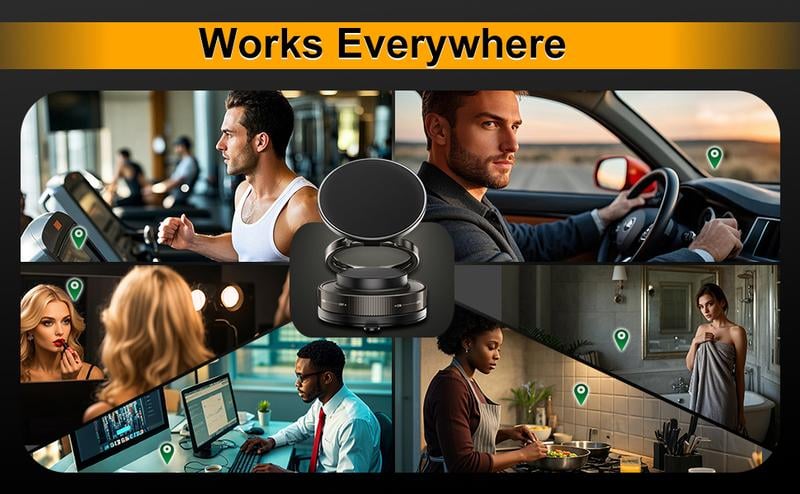 Product Introduction of 360° Adjustable Vacuum Magnetic Phone Holder, Suction Cup Phone Mount for Magsafe, Portable Cell Phone Holder for Car,Makeup/Gym/Mirror, Fit for All iphone iphone 11 and above 8