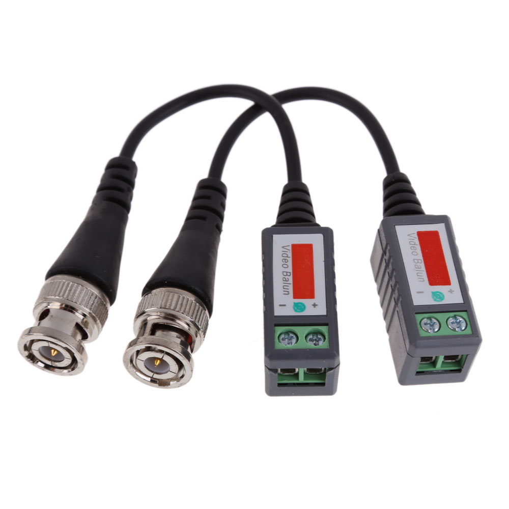 

10x CCTV Camera Passive Video Balun Transceiver BNC Connector Coaxial Cable, 501 Original