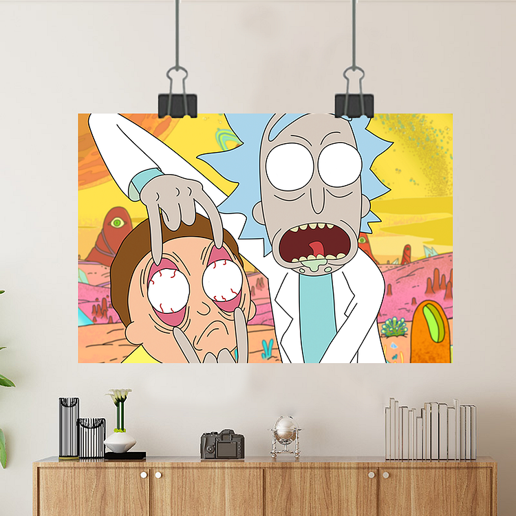Rick and Morty-Rick Sanchez,Morty Smith/Custom Poster/Canvas/Scroll Painting/Magnetic Painting