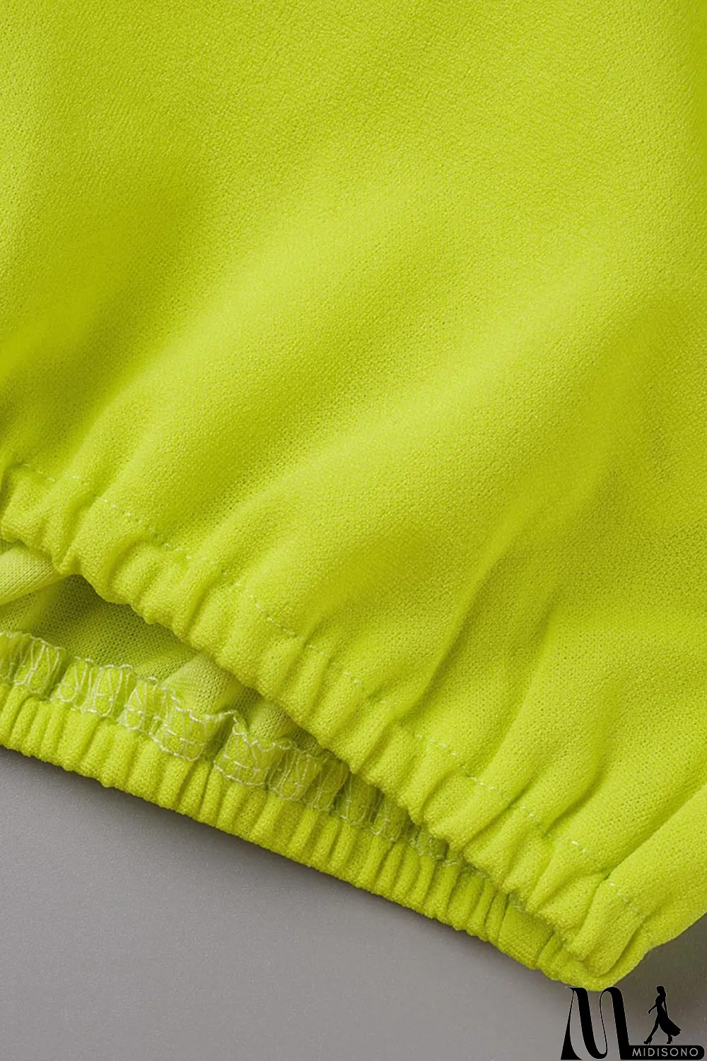 MidiSono - Yellow Casual Solid Patchwork Flounce V Neck Short Sleeve Two Pieces