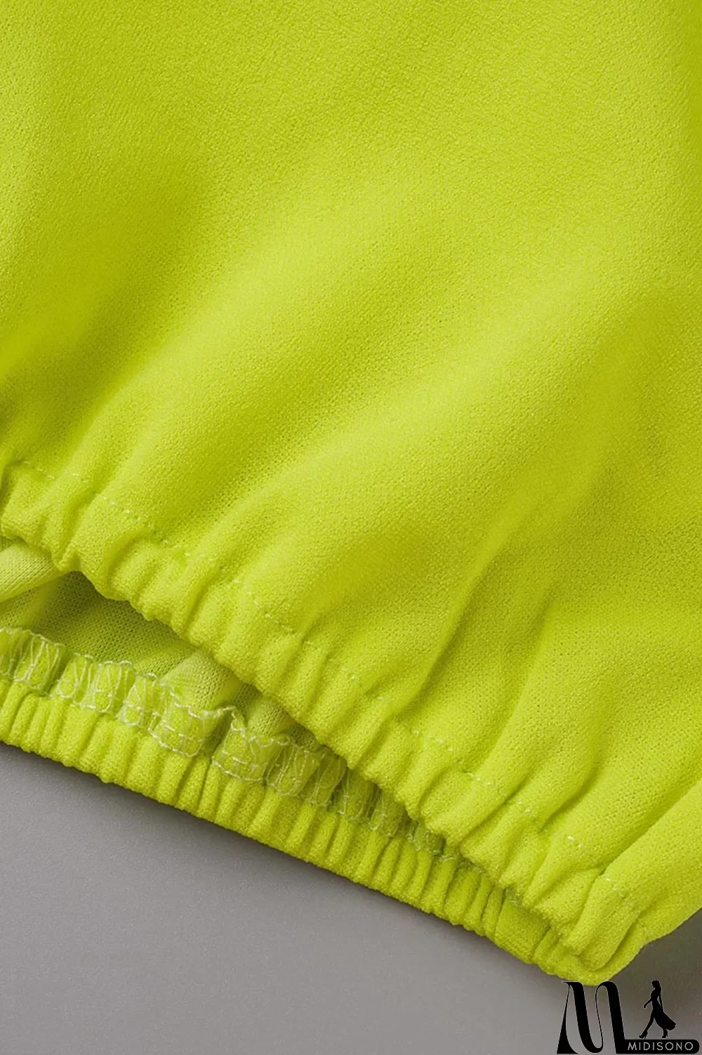 MidiSono - Yellow Casual Solid Patchwork Flounce V Neck Short Sleeve Two Pieces