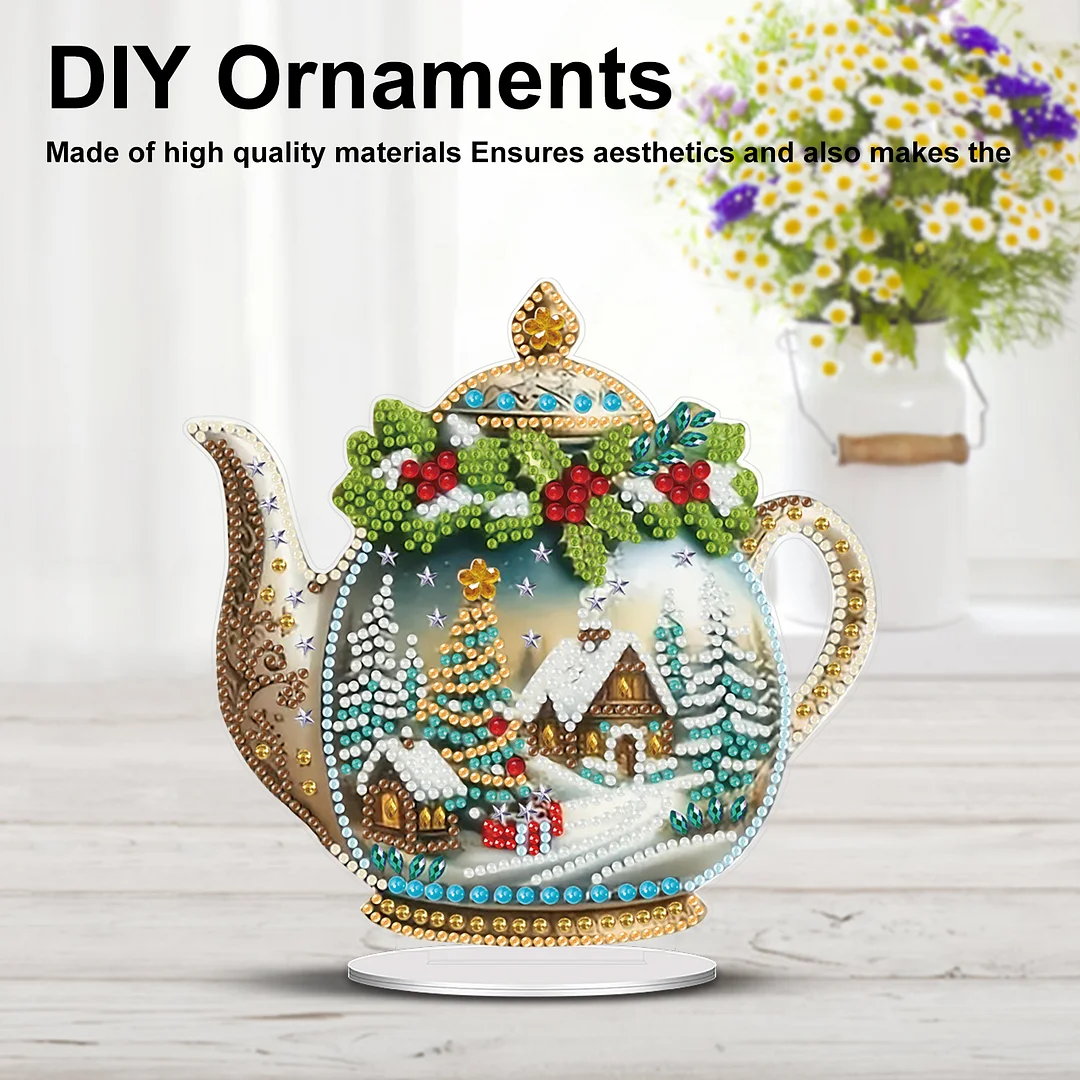 2D Flat DIY Cup Desktop Diamond Art Kits Bedroom for Home Office Desktop Decor