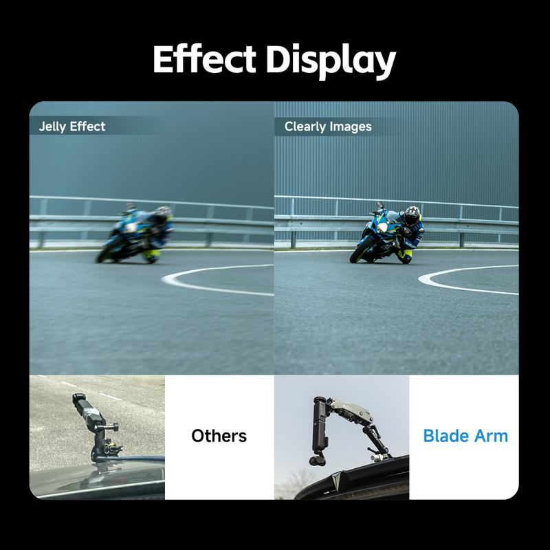 Product Introduction of MOVMAX Blade Arm Car accessories Camera Phone Suction Mount Camera Shock Mount  for phone camerasfor DJI Pocket 3. Insta 360. and GoPro 8