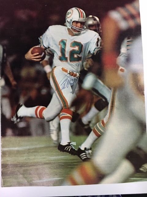 Bob Griese Miami Dolphin HOFer(Running) 1970s Signed Magazine Photo Poster painting JSA Precert