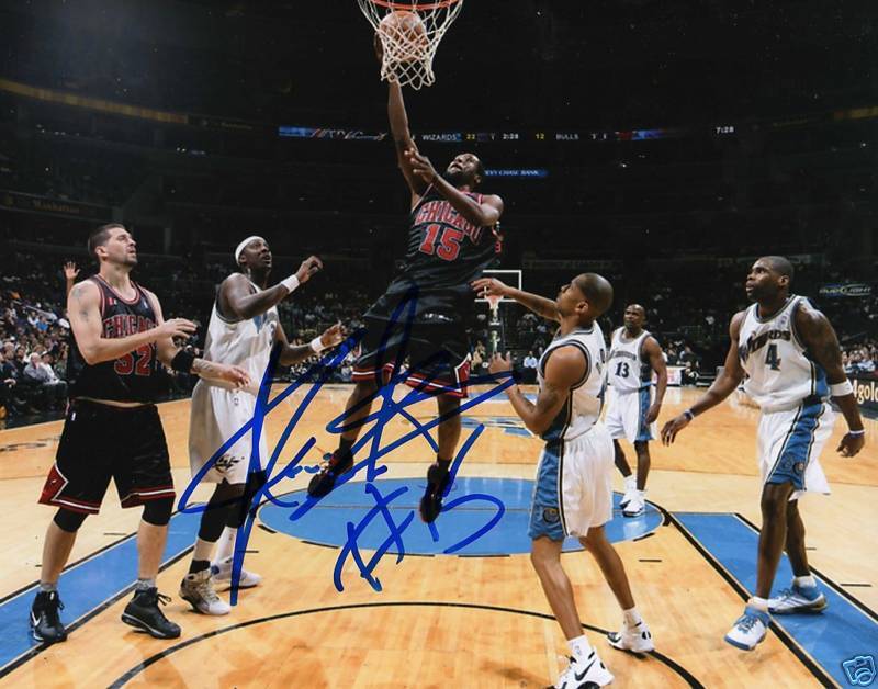 JOHN SALMONS CHICAGO BULLS NBA SIGNED 8X10 PICTURE