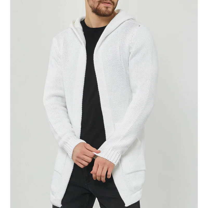 Men's Cardigan Hooded Pocket Sweater