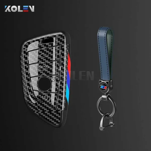 ABS Carbon Fiber Style Car Key Case Cover Shell Fob For X3 X5 X6 F30 F34 F10 F20 G20 G30 G01 G02 G05 F15 F16 1 3 5 7