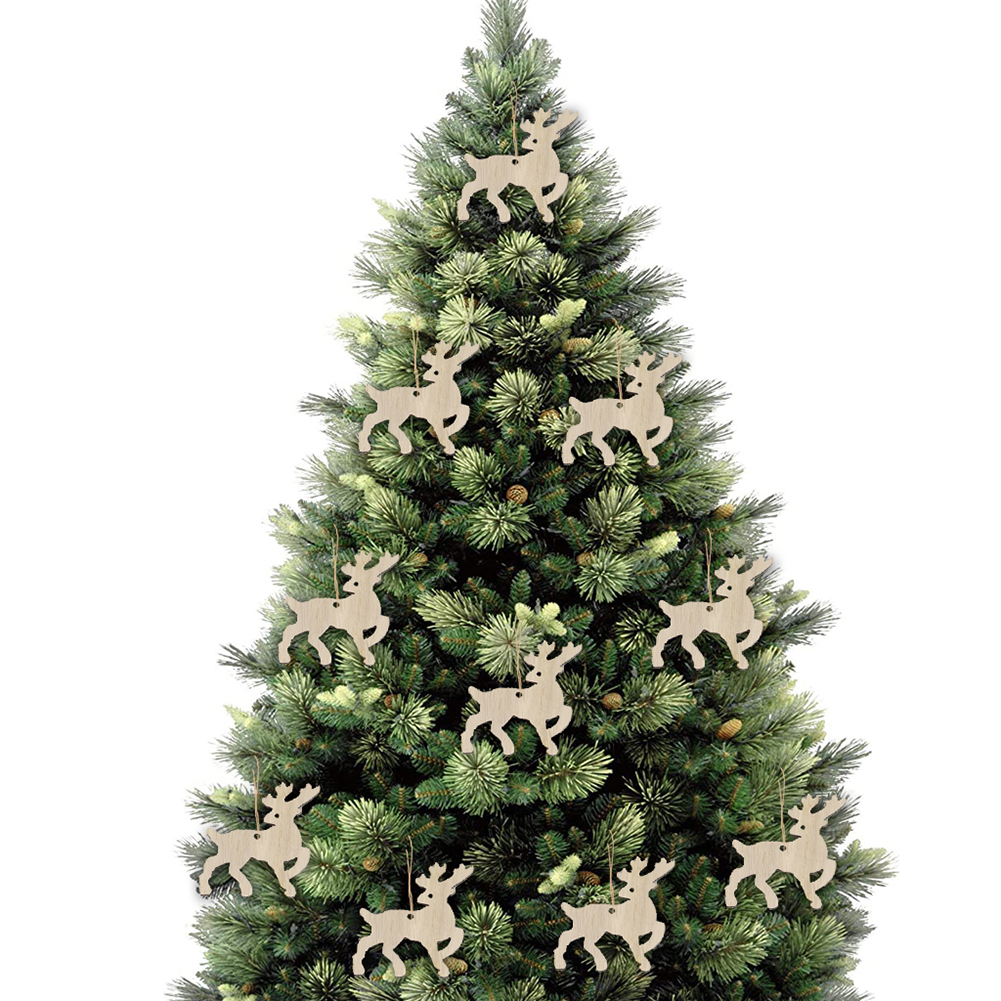 

10pcs/bag DIY Wooden Clip Christmas Tree Pendant Handmade Home Pendant Gift, 501 Original