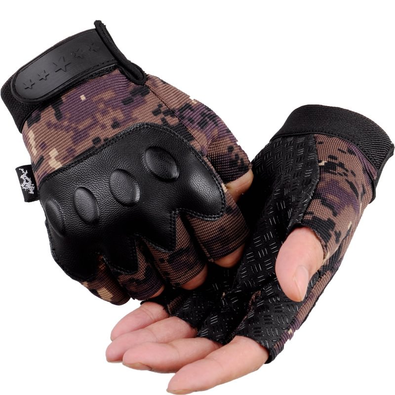 Special Forces Men's Sports Fitness Half-finger Gloves Outdoor Riding Tactical Protection Fingerless Fighting Gloves-Compassnice®