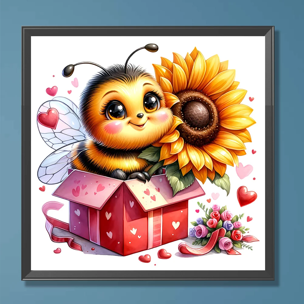 Diamond Painting - Full Round Drill - Cute Bee(Canvas|30*30cm)
