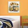 Diamond Painting -DIY Round Drill Sunflower Bus