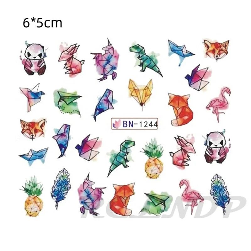 Nail sticker art decoration slider love heart adhesive design Water decals manicure lacquer accessoires polish foil