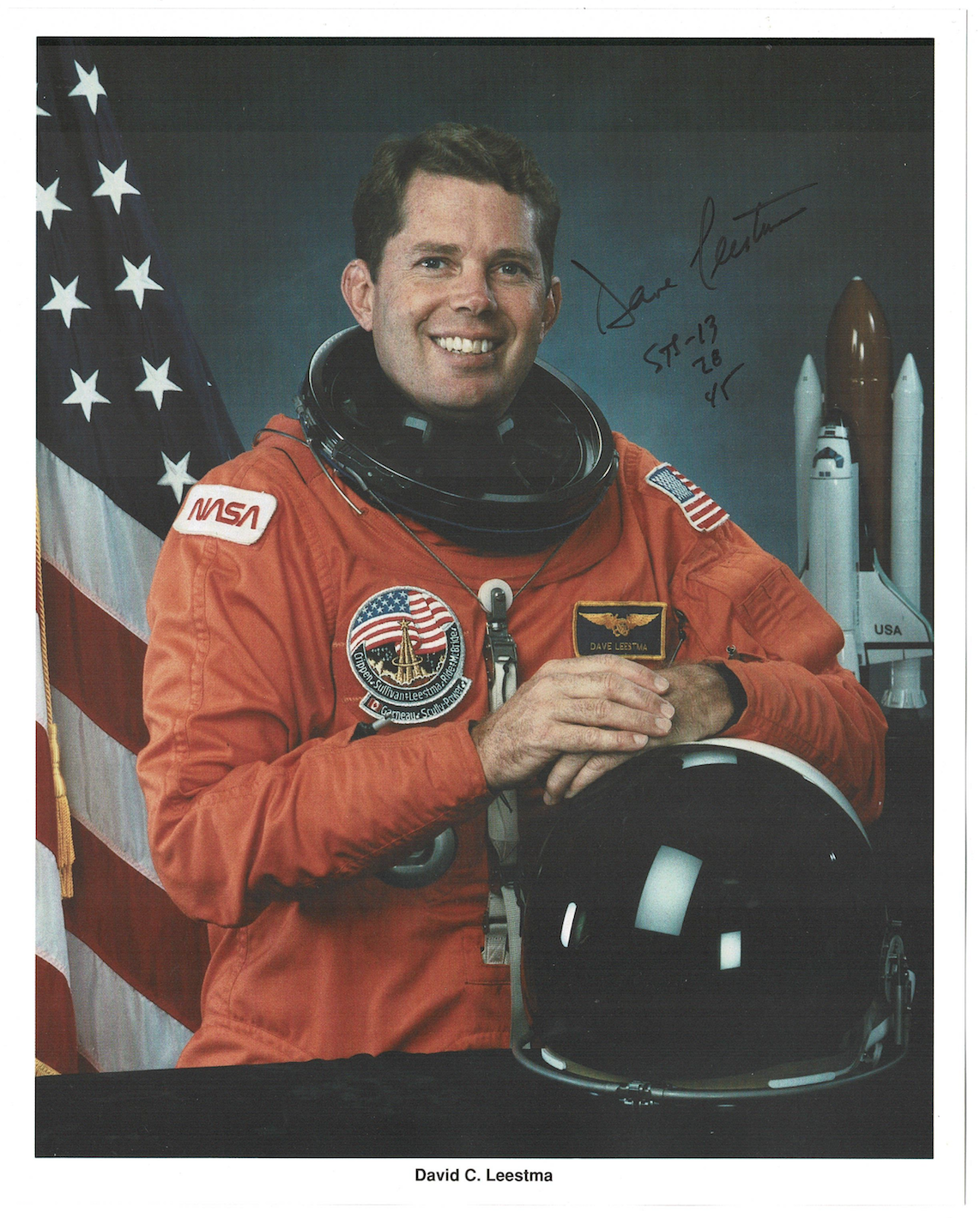 David Leestma signed autographed NASA 8x10 Photo Poster painting! RARE! AMCo Authenticated! 5785