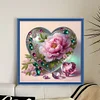 (US Local)Heart Peony -11CT Stamped Cross Stitch Kit(40x40cm)