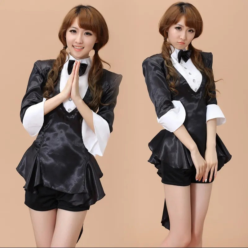 Churchf Girls' Generation Magician Uniform Bar Night Shop Show Costume Women's Jazz Dance Black Otease Ds Stage Dress