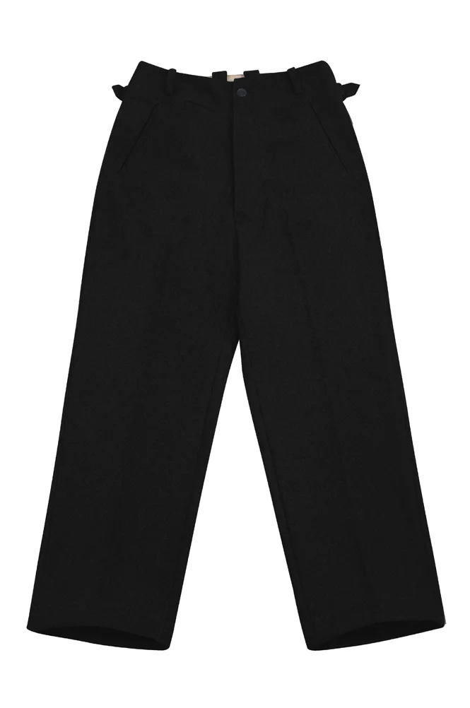   Elite German M1932 Black Wool Straight Trousers German-Uniform