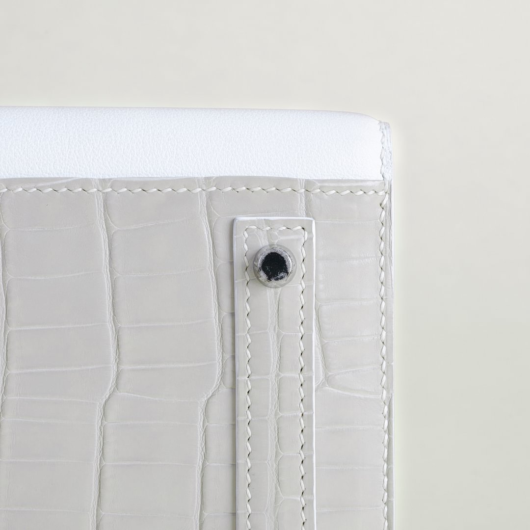 Birkin 20 Faubourg Alligator/Epsom/Sombaero/Madame 01 Blanc PHW