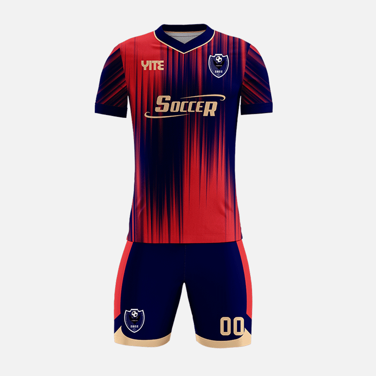 YITE | YTZQ164-Black  And Red Soccer Uniforms