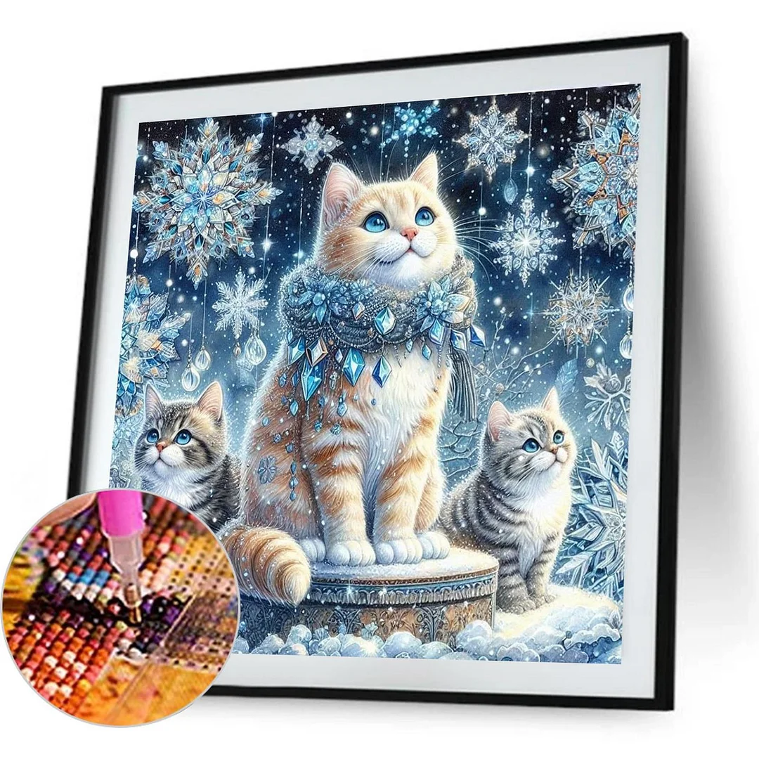 Diamond Painting - Full Round Drill - Cat(Canvas|Canvas|40*40cm)