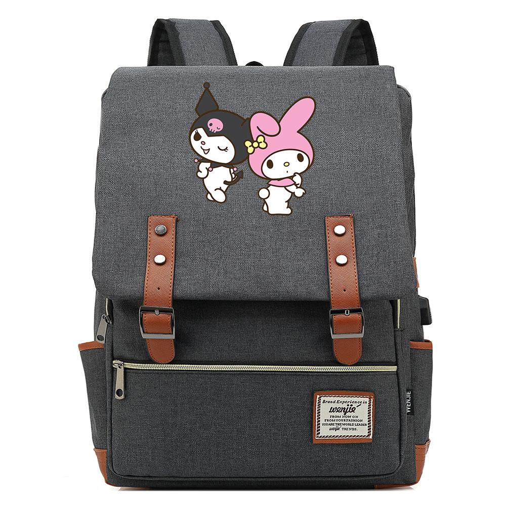 Mayoulove Kuromi Backpack Lightweight Design With Plenty Of Storage For School And Travel-Mayoulove
