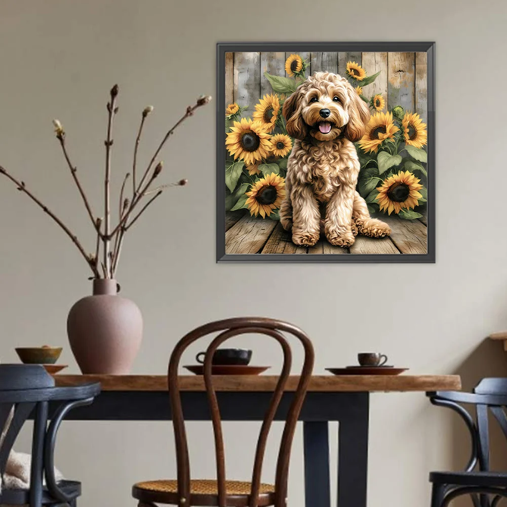 Diamond Painting - Full Round Drill - Sunflower Teddy(Canvas|40*40cm)