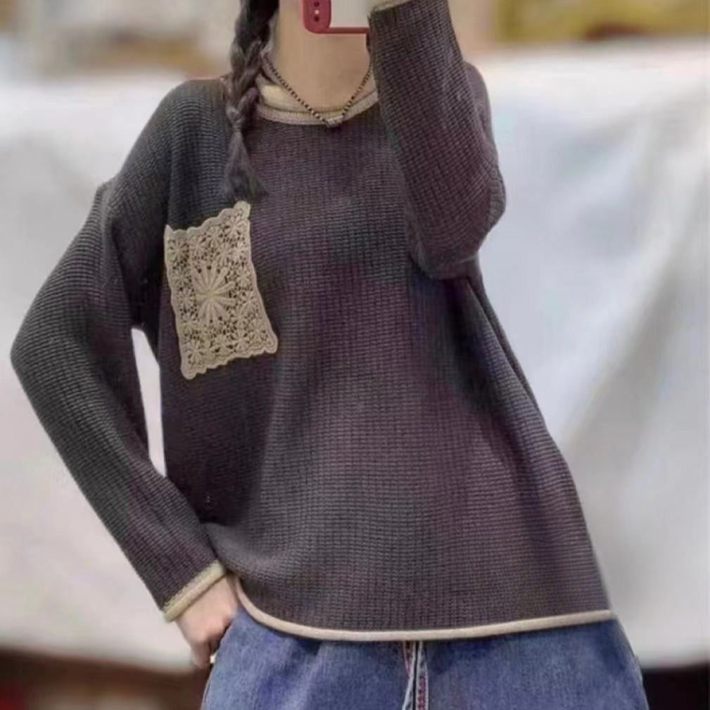 Chicfifth Sweater Women Winter Long Sleeve High Quality Autumn Vintage Top Knitted Cardigan