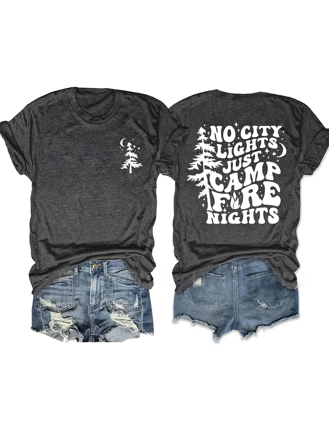 No City Lights Just Camp Fire Nights T-shirt