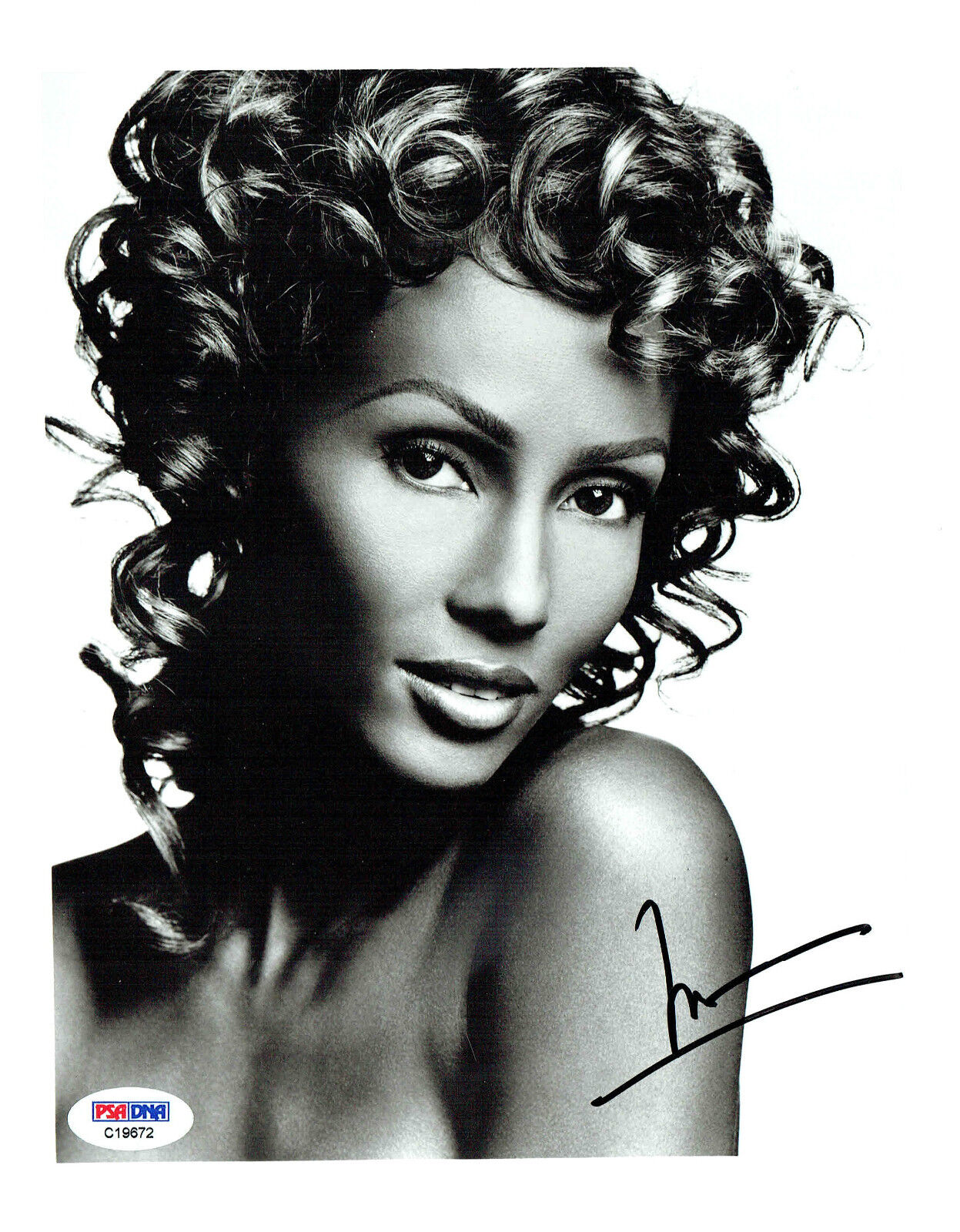 IMAN Signed 8x10 Photo Poster painting PSA/DNA #C19672