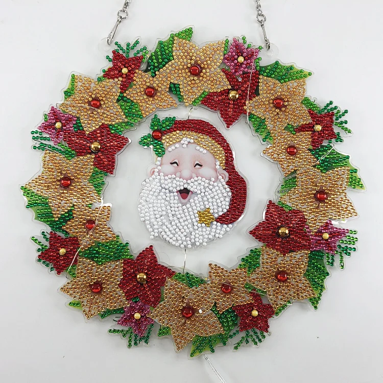 DIY Diamond Hanging Wreath Home Decor Kit | Santa Claus