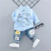Kids Baby Boys Suits Print Jeans 2 Pcs Sets