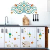 Floral Umbrella Hanging Stars Lanterns Wall Sticker Home Decor