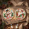 2pcs/set DIY Diamond Painting Double-Sided Suncatcher Hanging Ornament, Crystal Pendant Home Decor Set