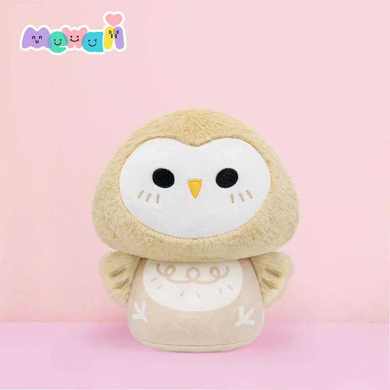 Mewaii® Mushroom Family Barn Owl Kawaii Plush Pillow Squish Toy