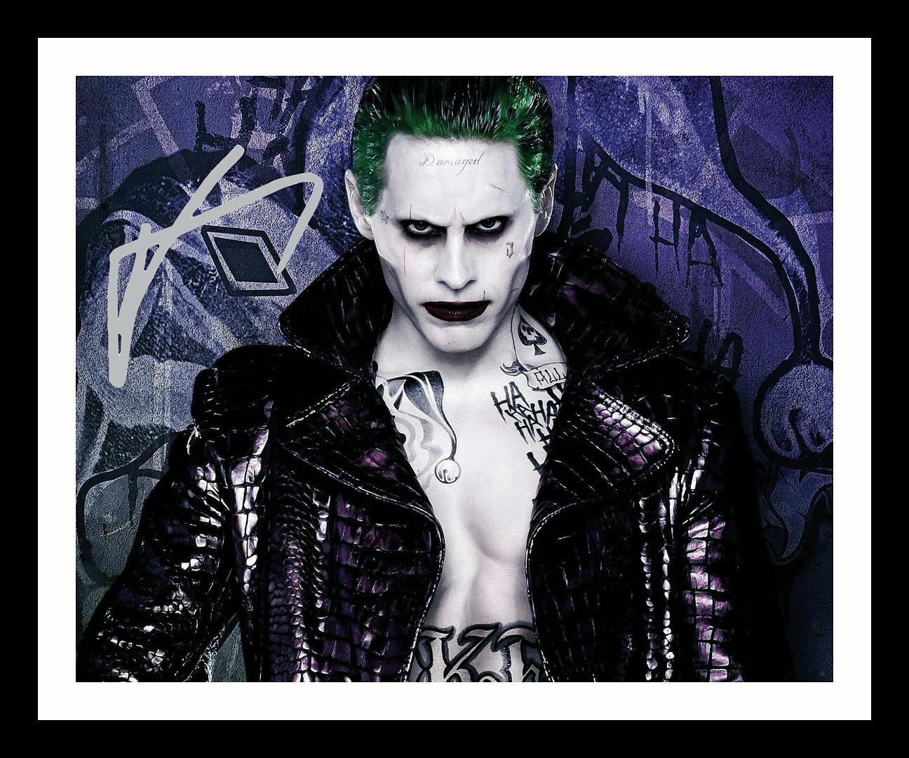 Jared Leto - The Joker Autograph Signed & Framed Photo Poster painting 2