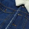 💥 2025 Hot Sale! Men's Autumn and Winter Thickened Denim Jacket with Plush Lamb Wool Cotton Coat Slim Fit Jacket