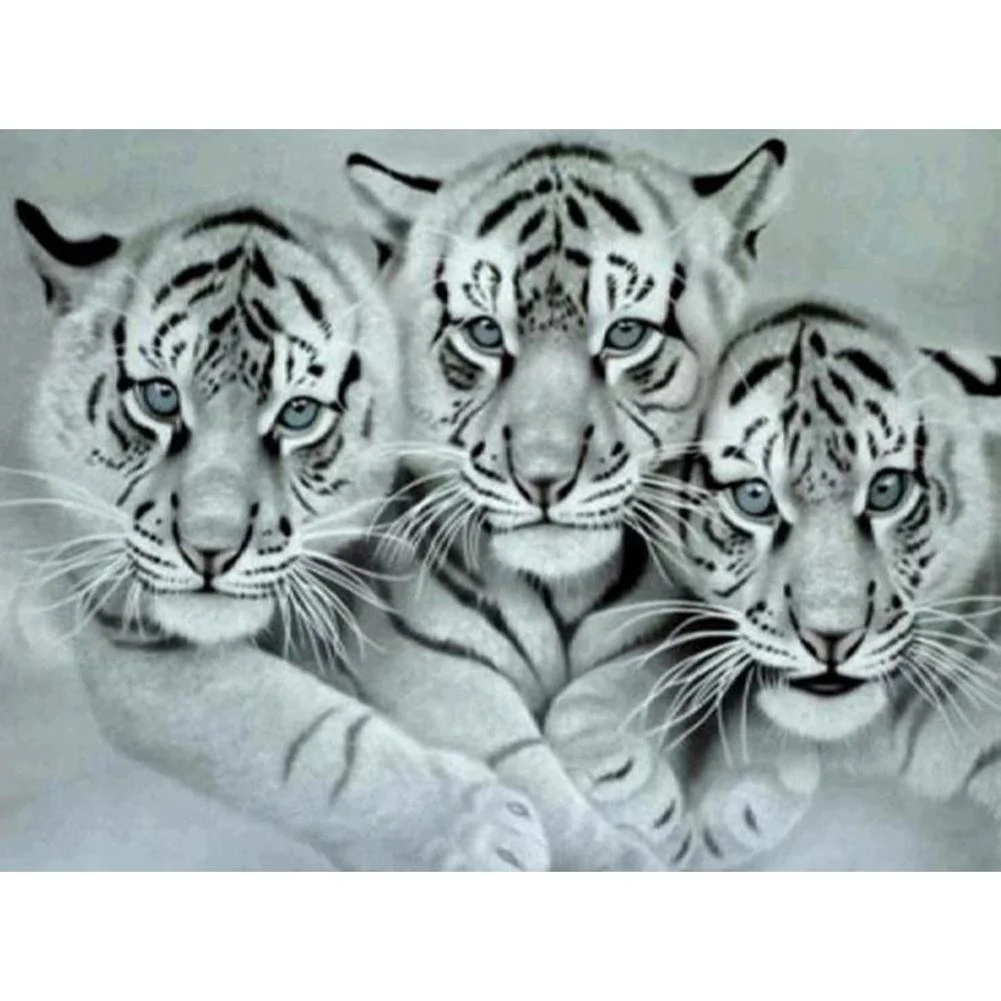 Diamond Painting - Full Round Drill - Tigers(40*30cm)