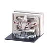 Unicorn Gundam surrounding 3D three-dimensional sticky note hand-torn paper sculpture 2025 calendar